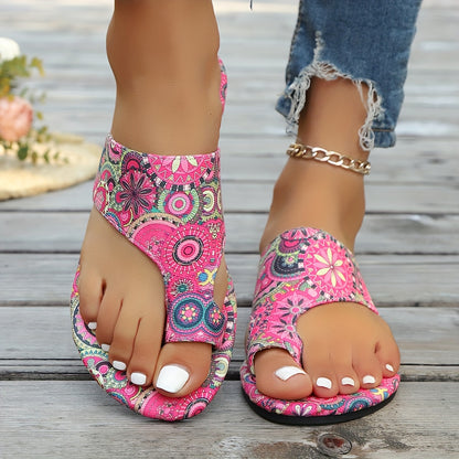Dames Sandalen – Sportieve Instappers met Bloemenprint