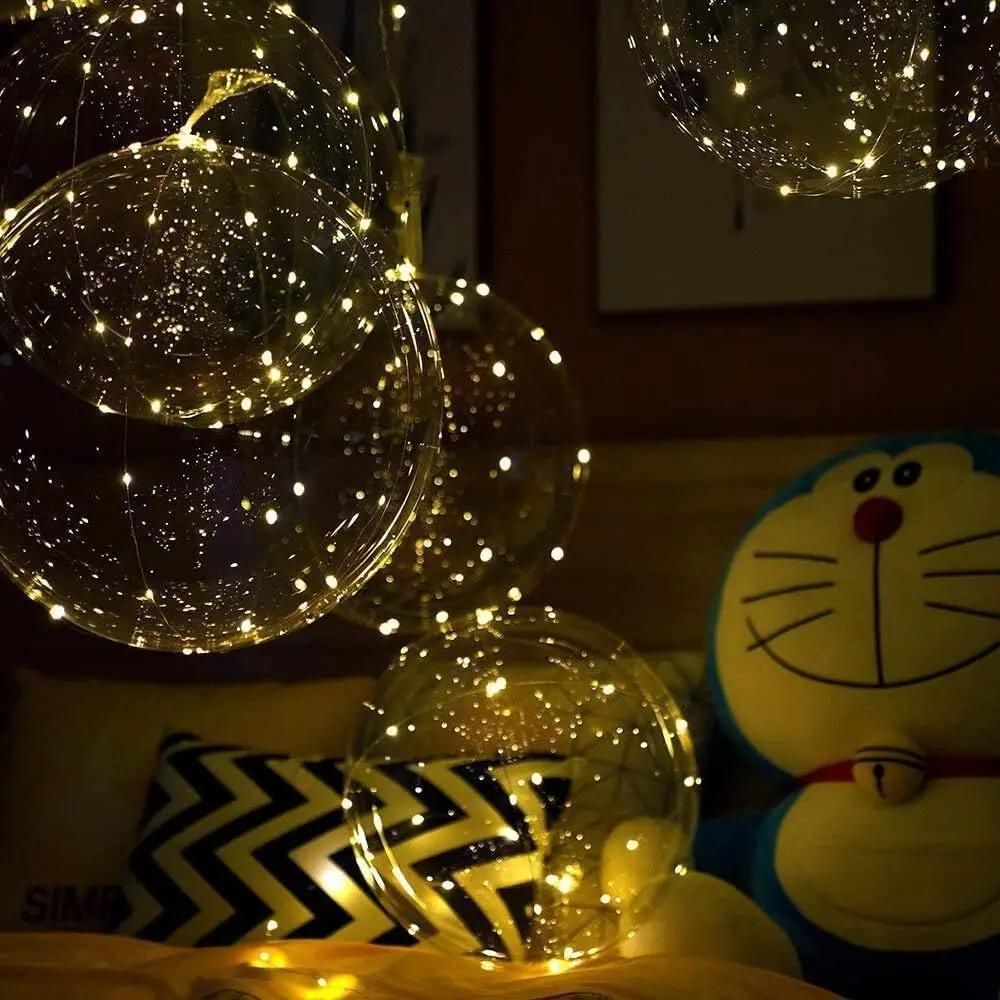 Transparante LED Ballonnen Met Warm Lichtdraad Voor Sfeervolle Feestdecoratie