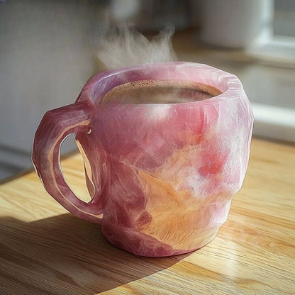 Kristallen Drinkmok Met Imitatie Mineraalstructuur En Extra Zachte Dagelijkse Warmtebeleving