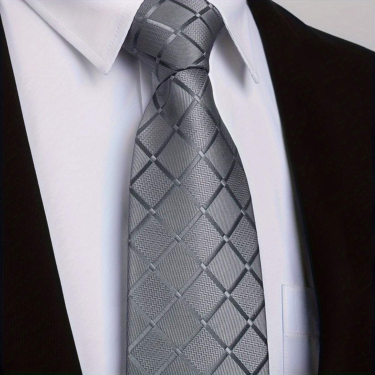 Heren Stropdas – 8 cm Klassieke Geruite Mode voor Feest & Zakelijk Gebruik