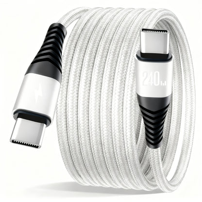 Gevlochten USB‑C Kabel met Snelladen (240W)
