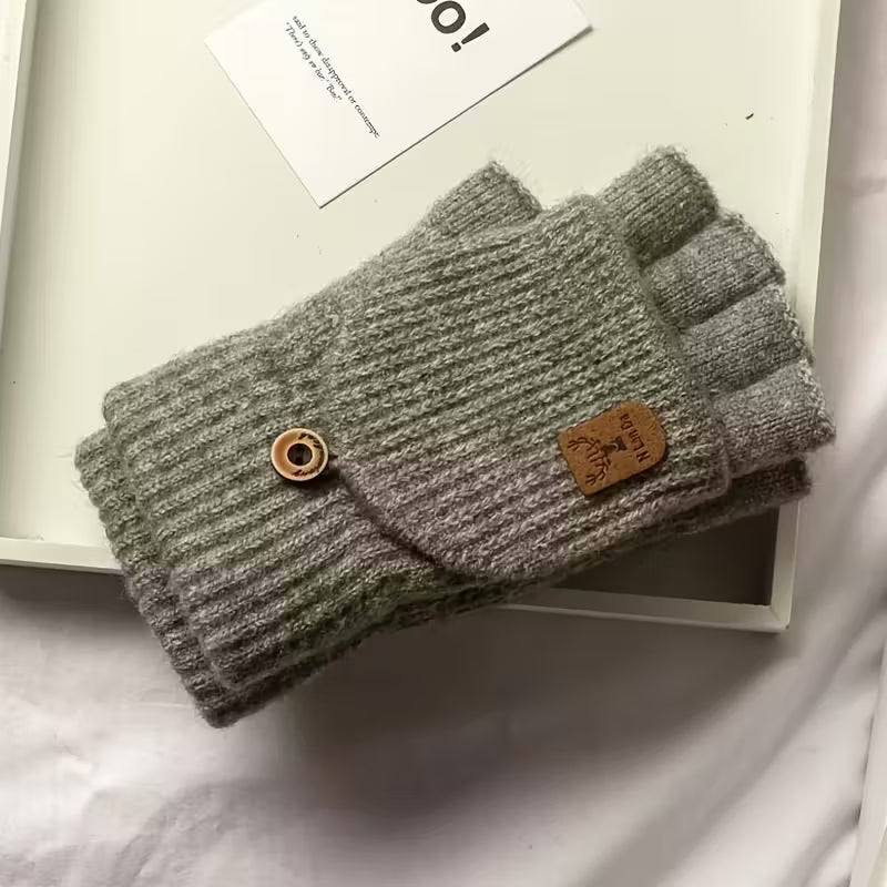 Gebreide Halfvinger Handschoenen Voor Warme Handen En Optimale Bewegingsvrijheid