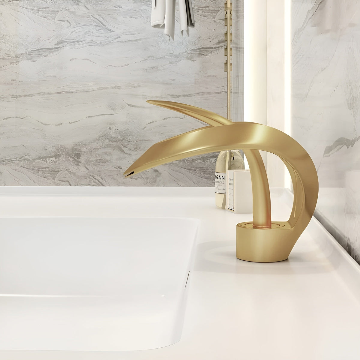 Moderne Wastafelkraan Met Keramisch Binnenwerk