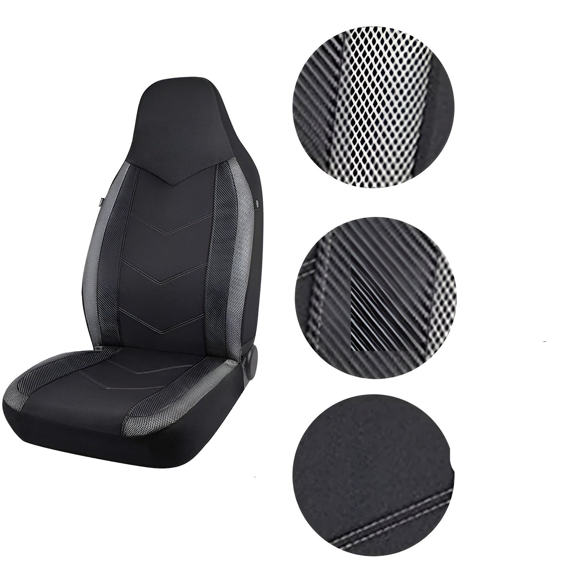 Ademende Autostoelhoes Met Hoge Rugleuning