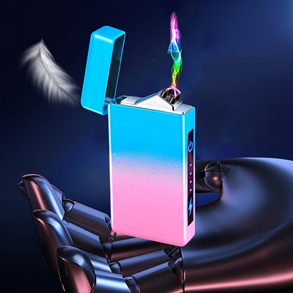 Elektronische USB Aansteker – Windbestendig met LED Display en Dubbele Boogontsteking