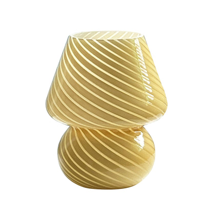 Glazen Paddenstoellamp Met Retro Vormen Voor Zachte Moderne Sfeerverlichting