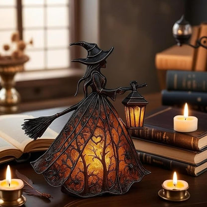 Halloween Lantaarn Met Sfeervol Licht En Decoratieve Vorm