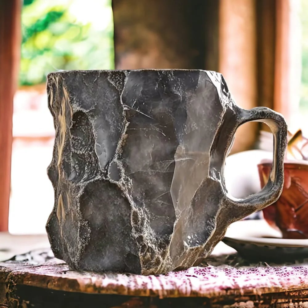 Kristallen Drinkmok Met Imitatie Mineraalstructuur En Extra Zachte Dagelijkse Warmtebeleving
