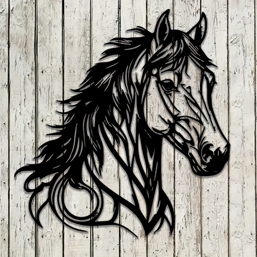 Metalen Paard Wanddecoratie – Stijlvol Kunstwerk voor Binnengebruik