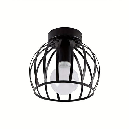 CageGlow Plafondlamp – Moderne Industriële Semi-Flushmount met E27 Fitting