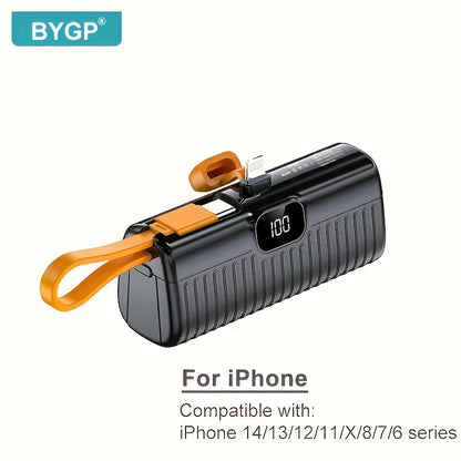 BYGP Mini Powerbank 5000mAh – Zakformaat Back-up voor iPhone & Android