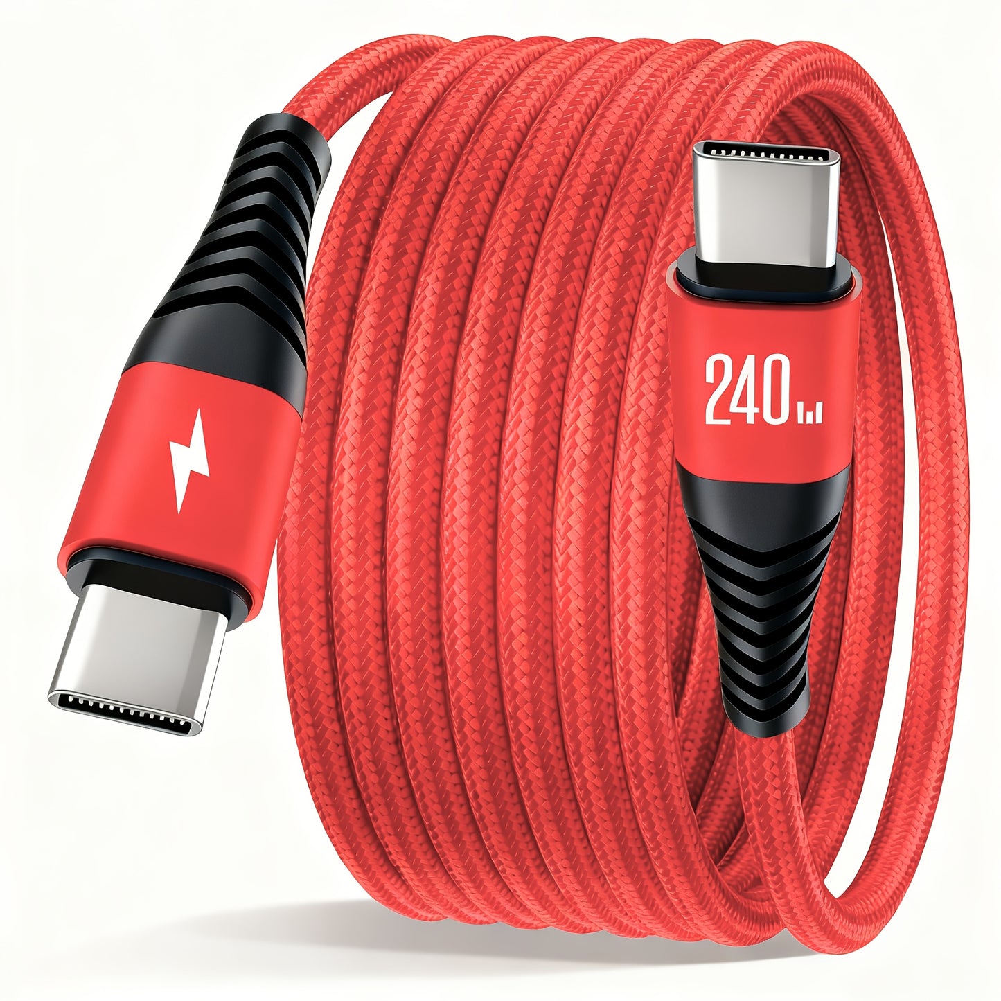Gevlochten USB‑C Kabel met Snelladen (240W)