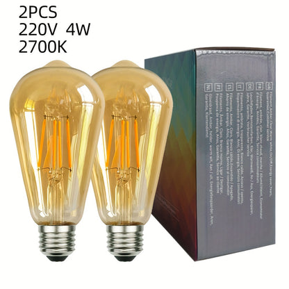 AmberGlow LED-buizen – Set van 2 Vintage Decorlampen