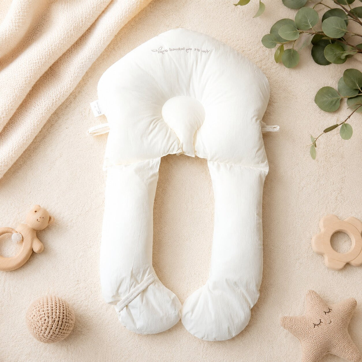 Baby Ondersteuningskussen met Verstelbare Zijkanten voor Comfortabele Ligmomenten