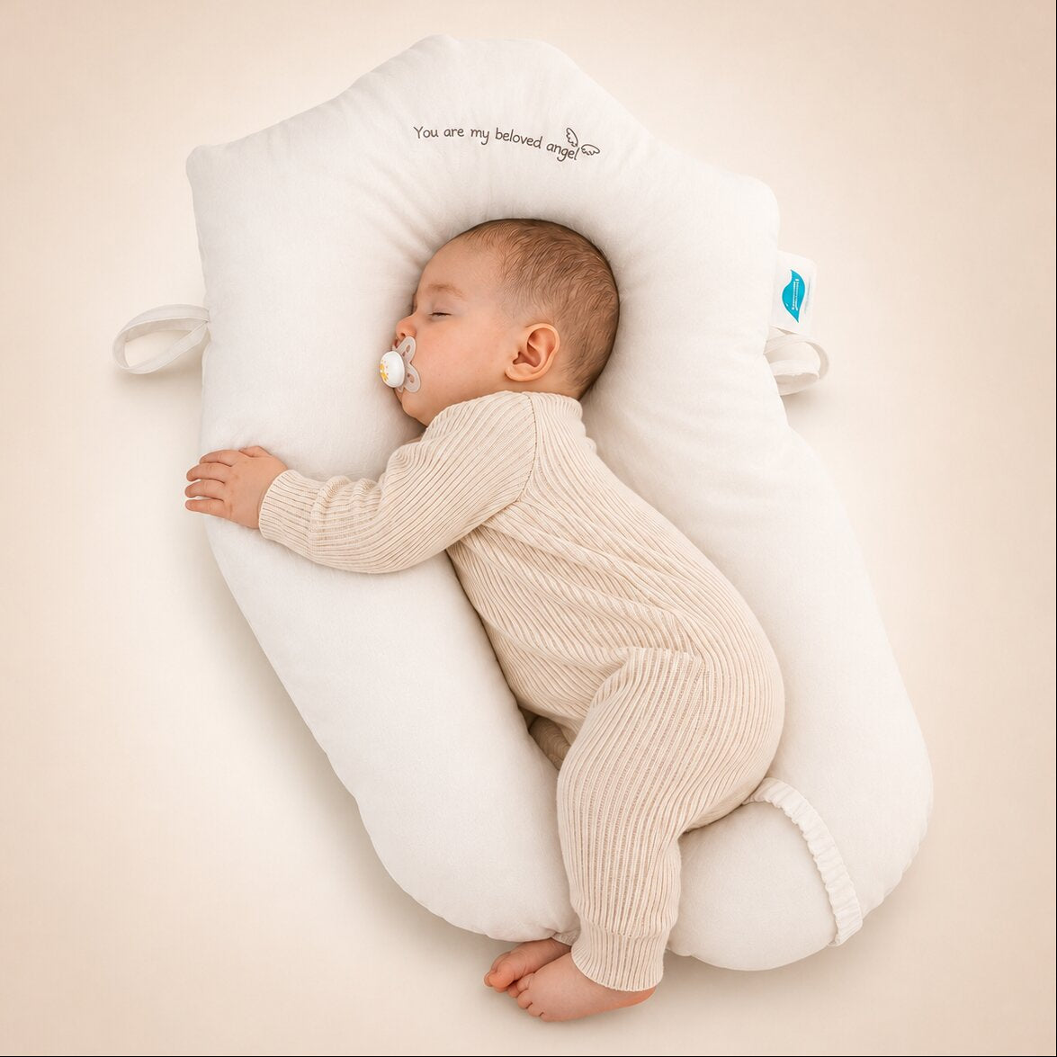 Baby Ondersteuningskussen met Verstelbare Zijkanten voor Comfortabele Ligmomenten