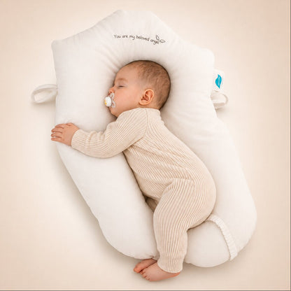 Baby Ondersteuningskussen met Verstelbare Zijkanten voor Comfortabele Ligmomenten