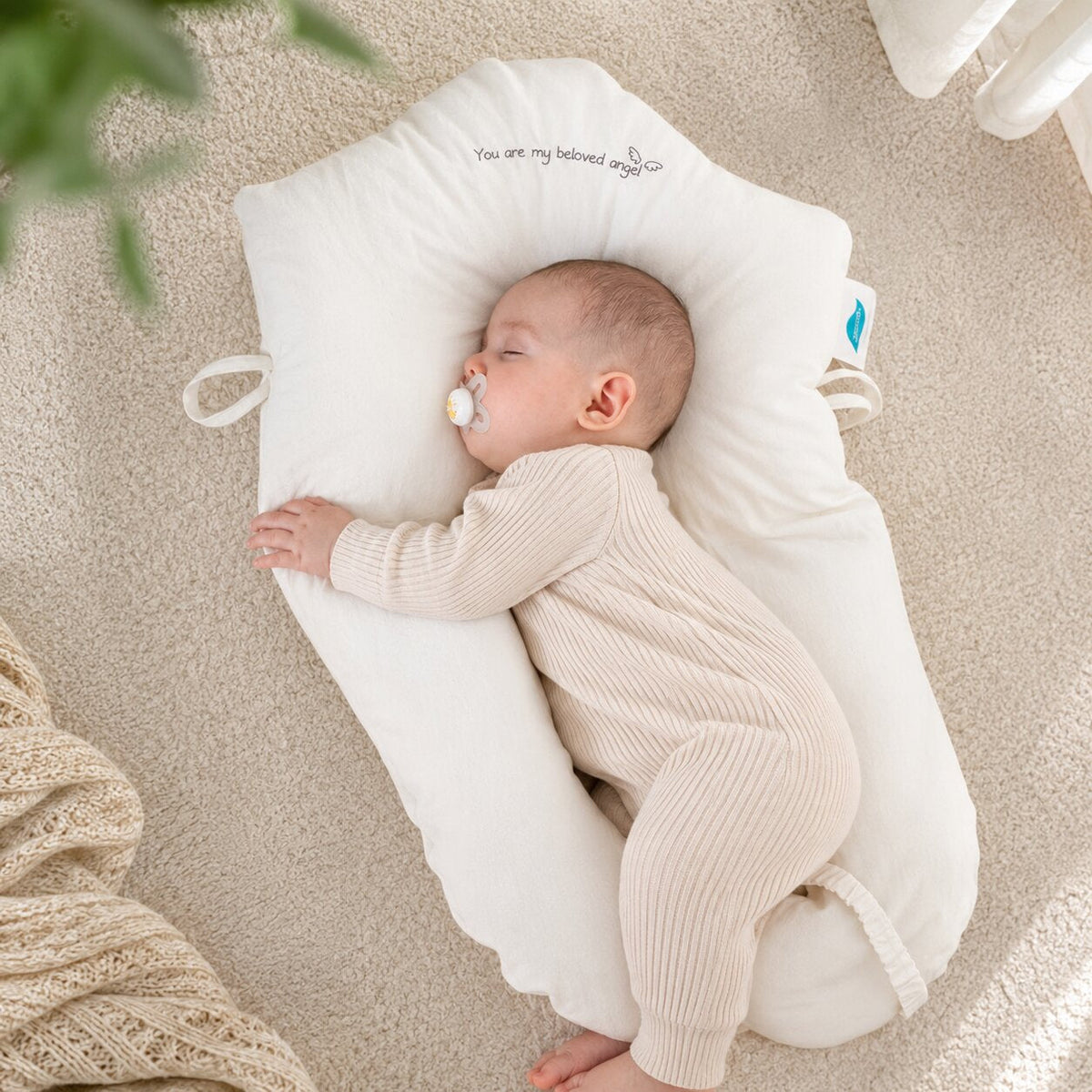 Baby Ondersteuningskussen met Verstelbare Zijkanten voor Comfortabele Ligmomenten