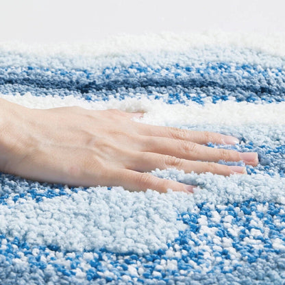 Antislip Badmat Met Kustmotief En Zachte Pluche Afwerking