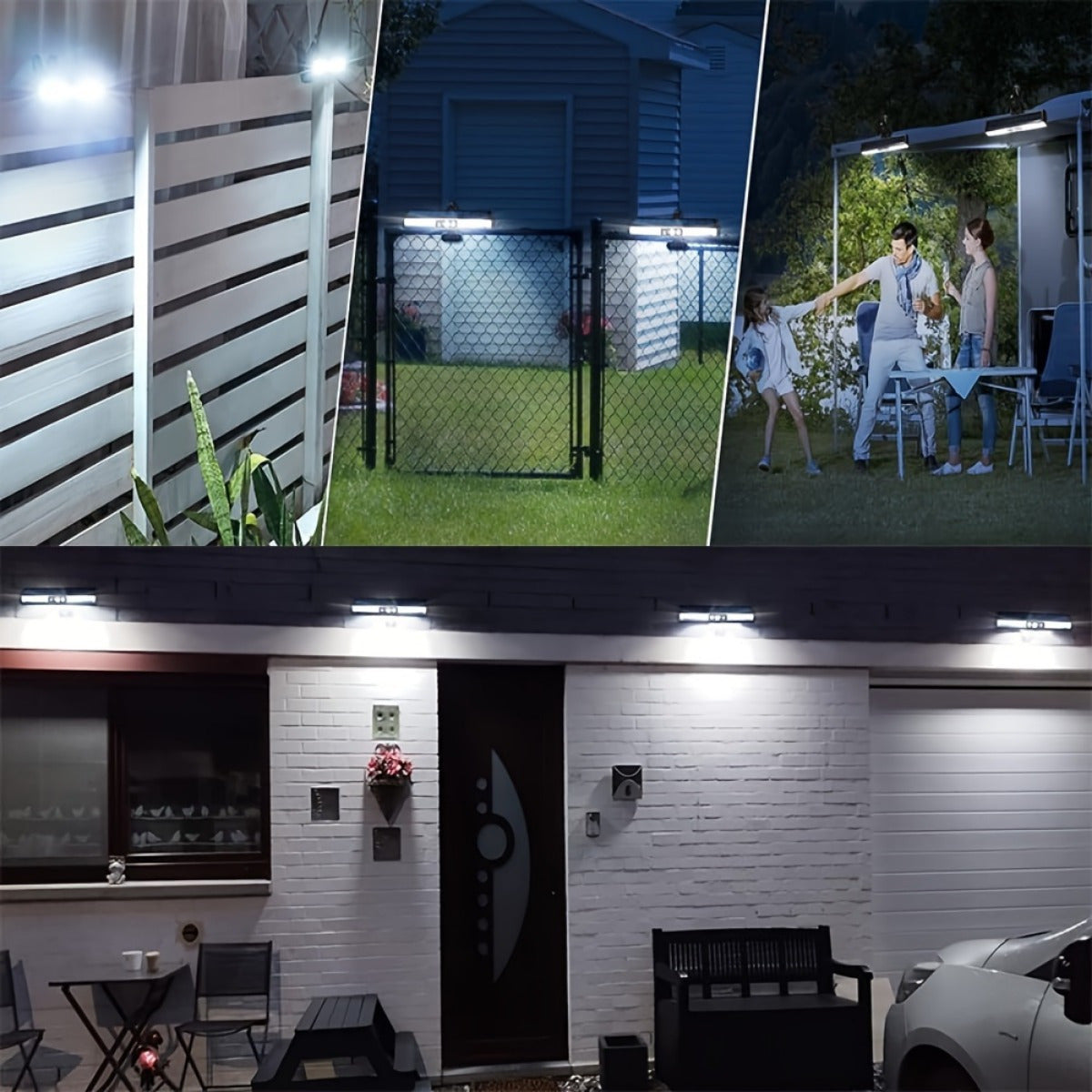 Ultraheldere Solar Clip‑On Buitenlamp met Bewegingssensor en 1200mAh Accu