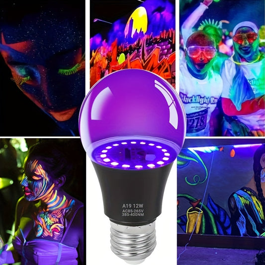 GlowBeam Blacklight LED – 12W Zwartlichtlamp voor Feest & Decor