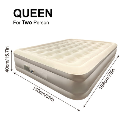 Luchtbed met Geïntegreerde Elektrische Pomp – Stevig PVC Matras voor Binnen en Buiten