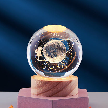 3d led nachtlamp met kristallen ontwerp
