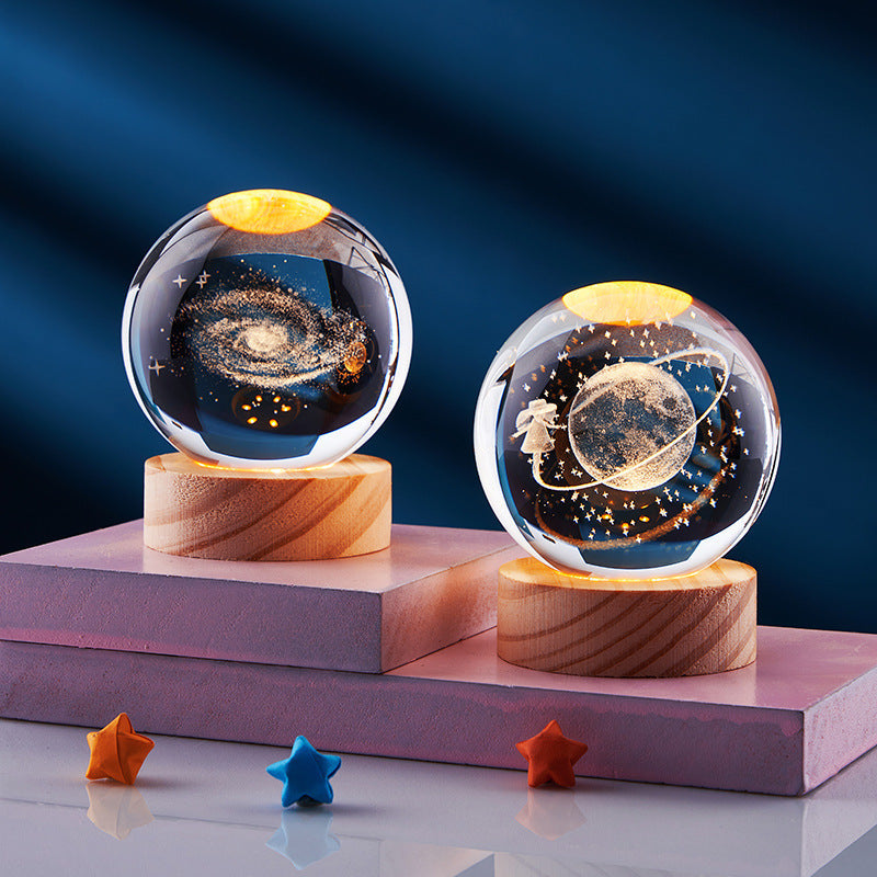 3d led nachtlamp met kristallen ontwerp