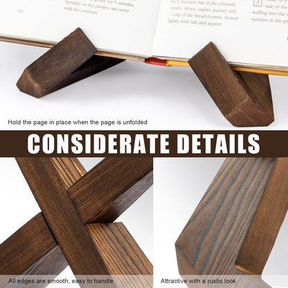 Houten kookboekstandaard verstelbare boekenhouder