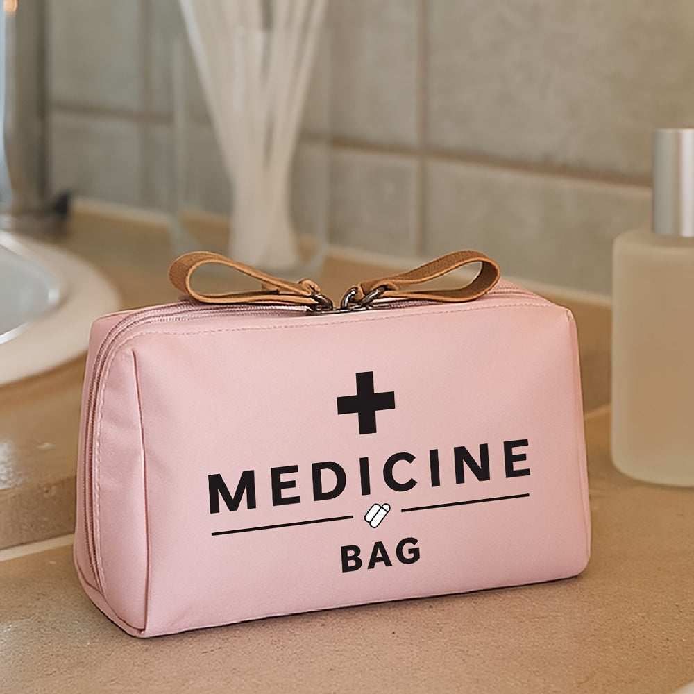 Vintage Reis Organizer met Medicijnlabel en Meerdere Vakken