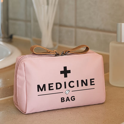 Vintage Reis Organizer met Medicijnlabel en Meerdere Vakken