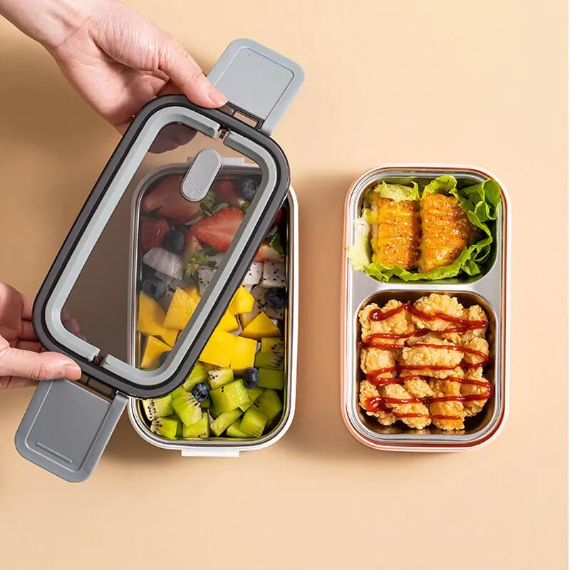 Lunchbox Met Twee Lagen En Veilige Sluiting