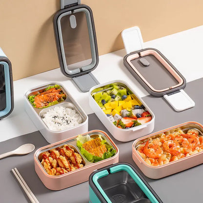 Lunchbox Met Twee Lagen En Veilige Sluiting