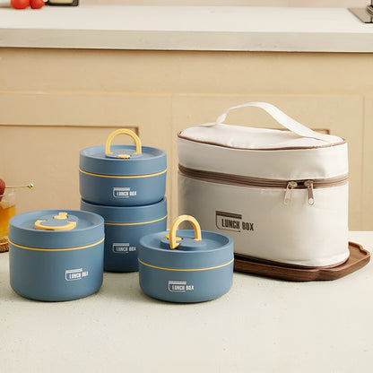 Geïsoleerde Lunchbox Met Meerdere Compartimenten En Draagtas