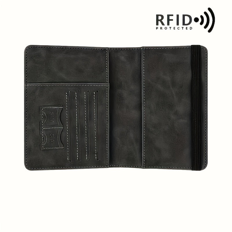 RFID‑Blokkerende Paspoort- en Reisportemonnee met Verstelbare Riem