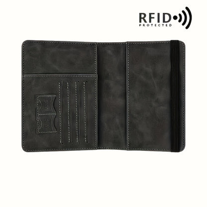 RFID‑Blokkerende Paspoort- en Reisportemonnee met Verstelbare Riem