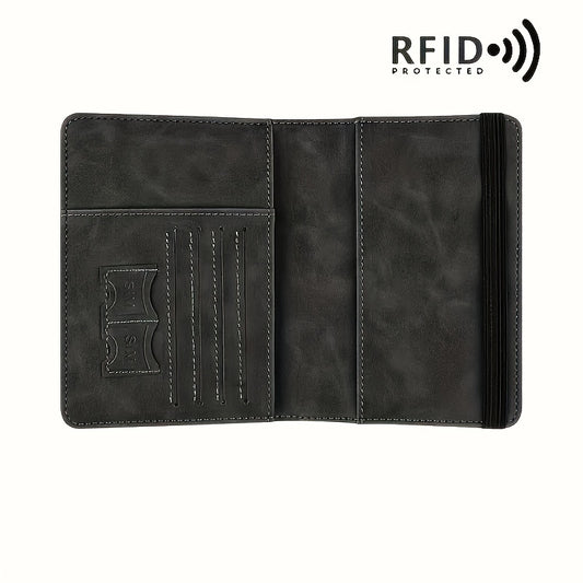 RFID‑Blokkerende Paspoort- en Reisportemonnee met Verstelbare Riem