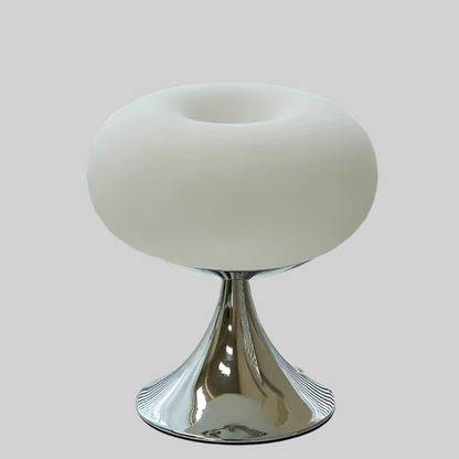 Vintage Appel Tafellamp van Glas in Bauhaus Stijl