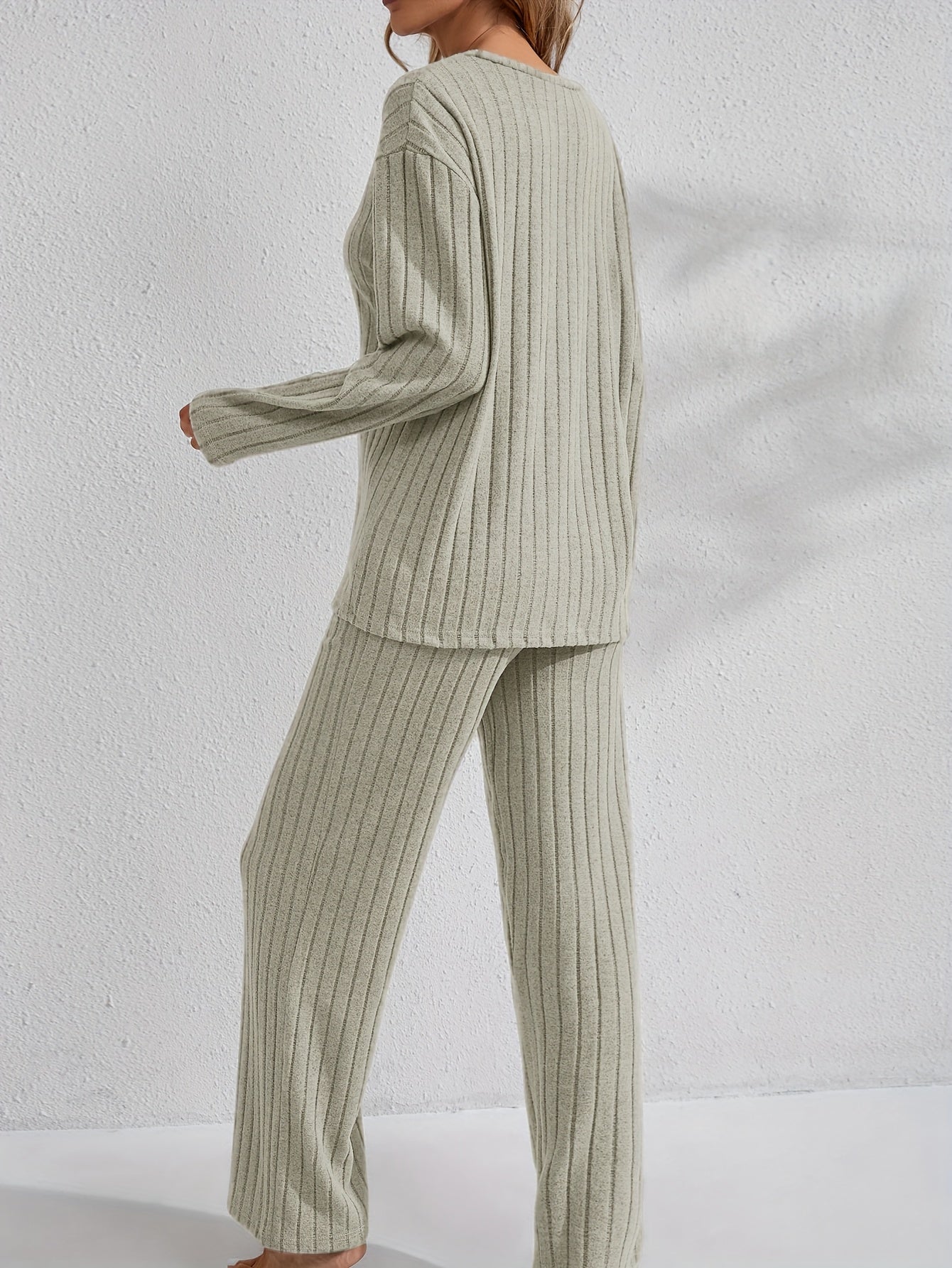 Comfortabele Dames Loungeset met Lange Mouwen en Broek