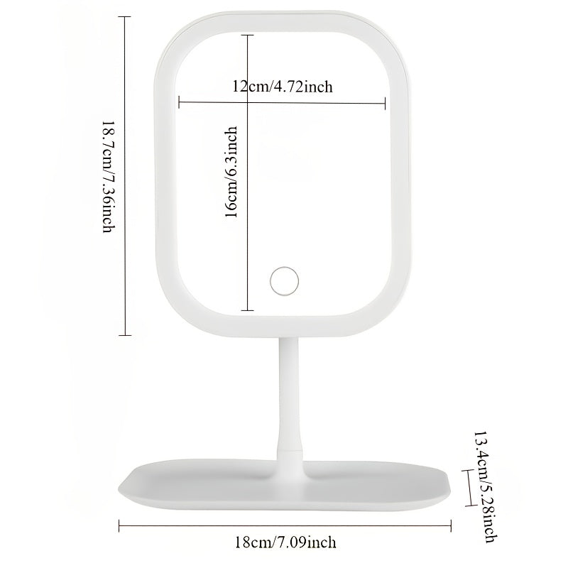 STNY LED Make-up Spiegel – Draagbaar & USB-oplaadbaar met Touch Control en 3 Lichtstanden