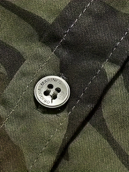 Heren Militair Camouflage Shirt – 100% Katoen met Borstzakken