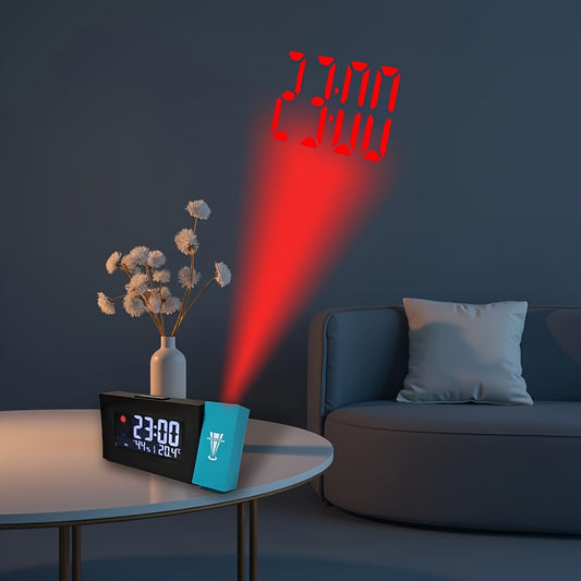 Elektronische Projectieklok – Digitaal Bureaureloge met Weer, Temperatuur & Luchtvochtigheid