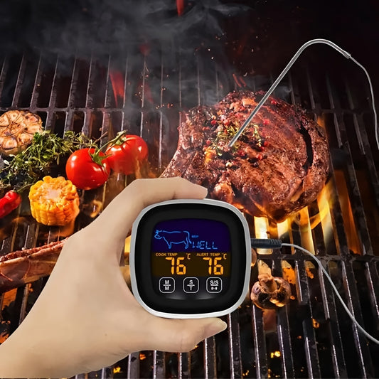 Digitale Vleesthermometer – Touchscreen met BBQ Timer & Dubbele Temperatuurweergave