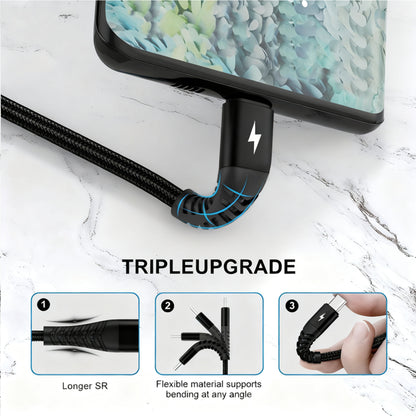 Gevlochten USB‑C Kabel met Snelladen (240W)