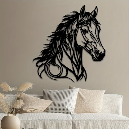 Metalen Paard Wanddecoratie – Stijlvol Kunstwerk voor Binnengebruik