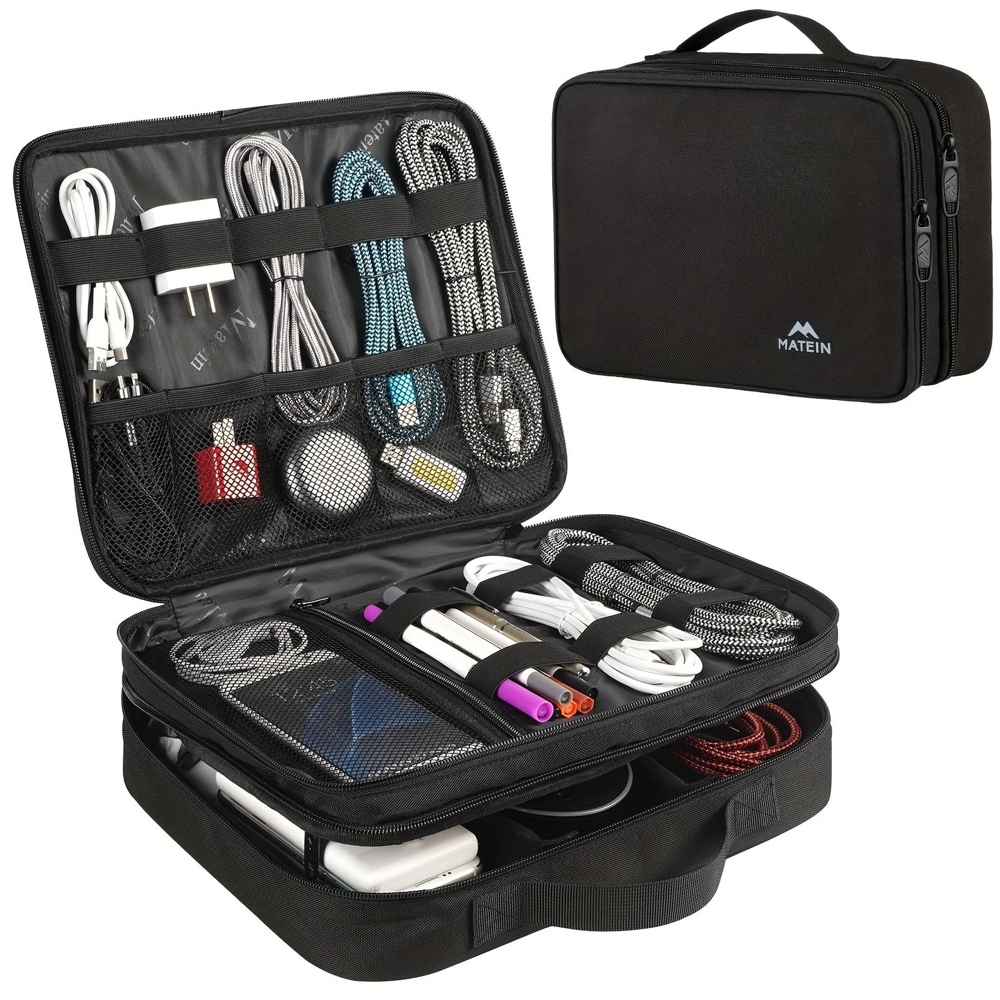 TechFlex Organizer Tas – Grote Heavy-Duty Reisopberger met Verstelbare Indeling & Kabelmanagement