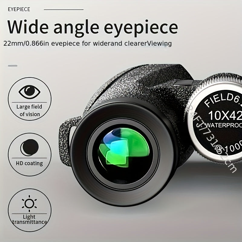 10x42 Stikstofgevulde Verrekijker met Groothoek Oculairen