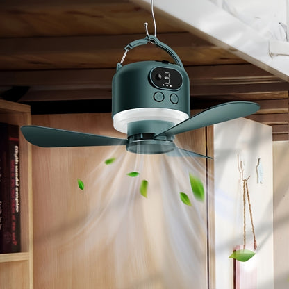 Draagbare Oplaadbare Camping Ventilator met Noodlicht