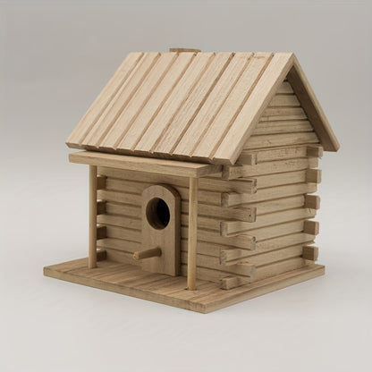 Handgemaakt Houten Vogelhuisje – Natuurlijk & Decoratief voor Kleine Vogels