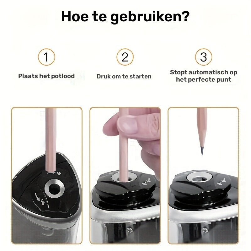 Elektrische Potloodslijper – Automatisch voor Bureau & Kantoor
