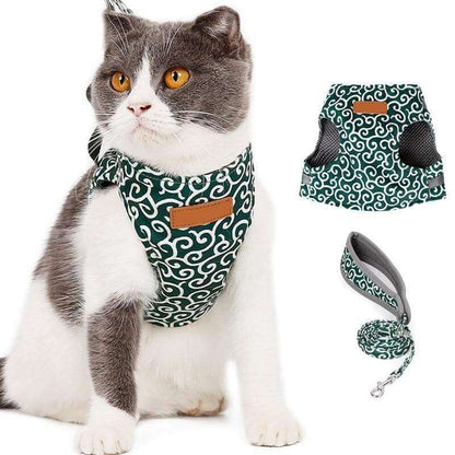 Comfortabel Kattenharnas Met Ademend Vest En Riem